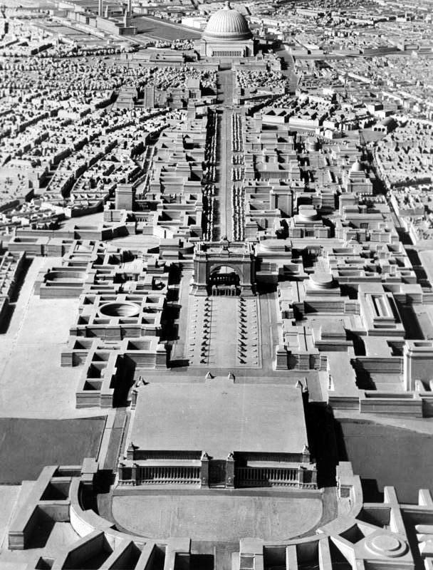 Modell der Stadt Berlin von 1939 zur Neugestaltung nach Speers Plänen.
